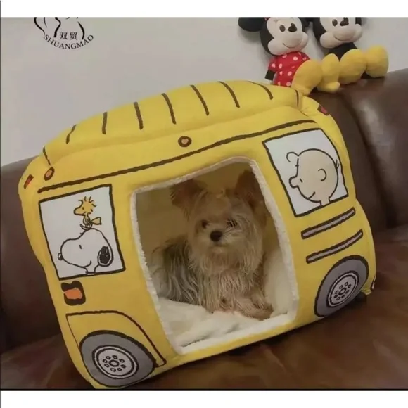 🧸HP🐶 Dog bed snoopy Charlie Brown peanuts cute pet house duo-style carto…